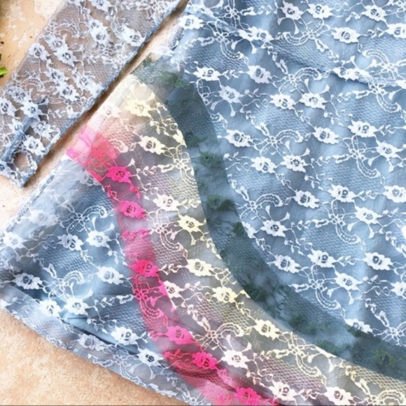 Red Valentino Rainbow Lace Fit & Flare Dress - Picture 2 of 7